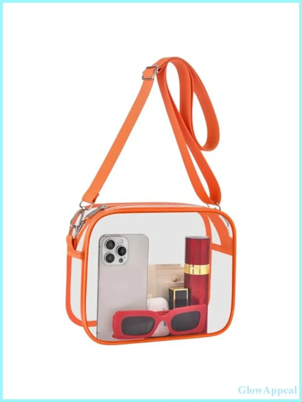 Stadium Approved Clear Shoulder Bag Crossbody PVC Nylon Purse